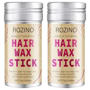 Hair Wax Stick for Flyaways Control & Styling Pomade, 2PCS Non-Greasy Slick Stick for Women, Kids & Men – Tame Frizz, Sleek Ponytails & Buns, Nourishing Travel-Friendly Hair Wax