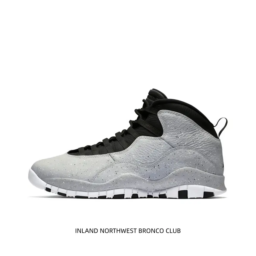 Retro Grey Speckled High‑Top Sneakers, Textured Leather Upper Black Inner Collar Mid‑Top Basketball Shoes, Fashion Street‑Style Footwear For Men