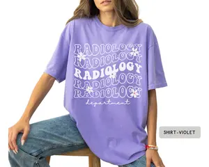 Radiology Department Floral T-Shirt, Radiologist Shirt, MRI CT X-ray Technologist Tees, Rad Tech Ultrasound Cotton Top Tshirt