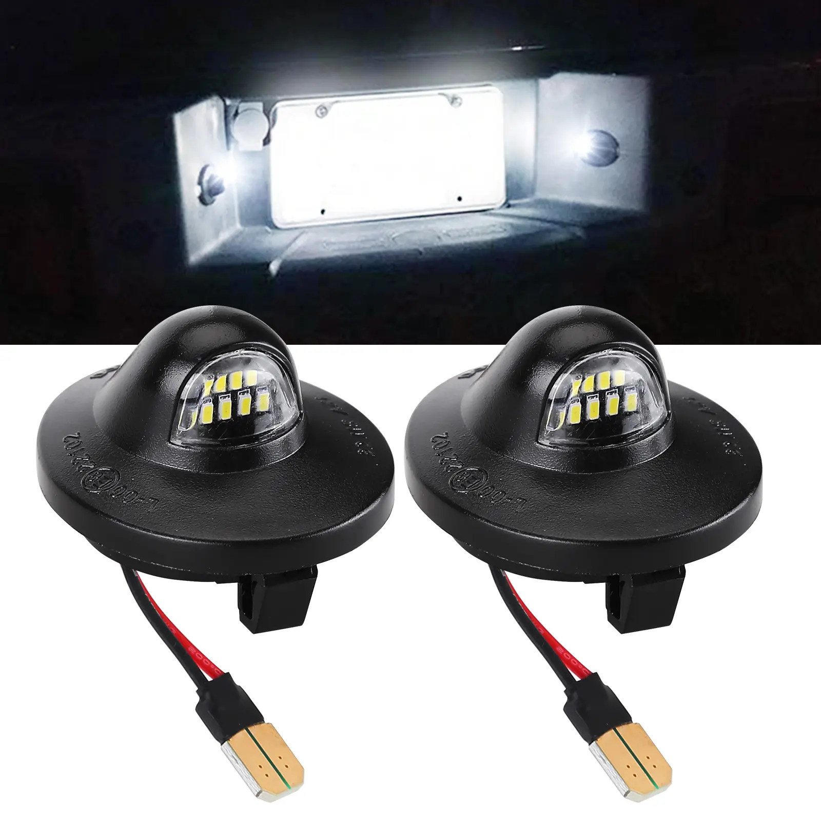 2-Pack Car LED License Plate Lights for Ford F150/F250/F350 Super Duty, Ultra-Bright White, Waterproof, Plug & Play, Compatible with Ranger, Explorer, Bronco, Truck Accessories, Car Led Lights, Cars Accessories