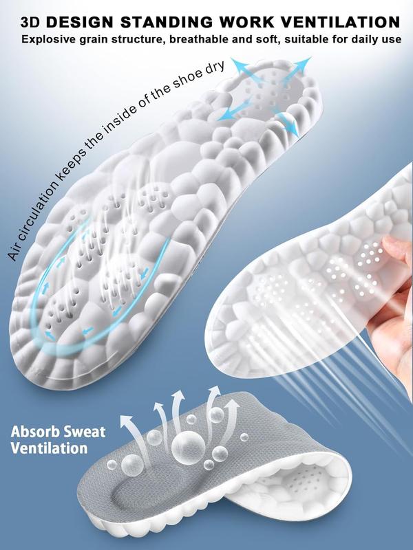 Orthopedic Support Insoles for Women & Men - Cushioned, Breathable Foot Pain Relief