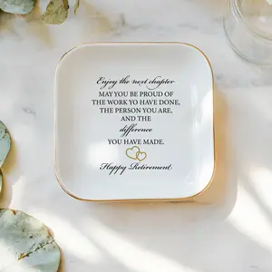 Customized Trinket Dish, Customized Gift, ustom Jewelry Holder Dish, Custom Heart Dish,  Heart Shaped Dish, Custom Jewelry Tray, Retirement Gift, Coworker Retirement, Custom Name Jewelry Dish, Handmade Plates