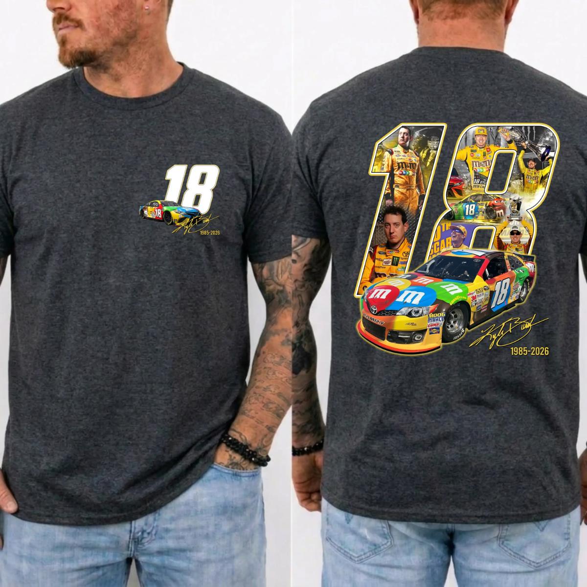 Kyle Busch 18 Tribute Shirt, NASCAR Legend Memorial Tee, RIP Rowdy 1985-2026 Shirt, Vintage NASCAR Tribute Top, Racing Fan GItf, Made in USA