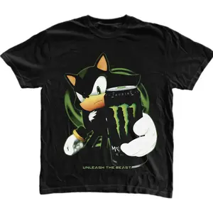 Unlesh The Beast T-Shirt, Shadow the Hedgehog Shirt, Sonic Shirt, Unisex Graphic Tees Gothic Grunge Y2k Emo Scene Amity Affliction Style Clothes Menswear Womenswear Streetwear