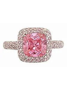 Sterling Silver Pink CZ Legacy Ring
