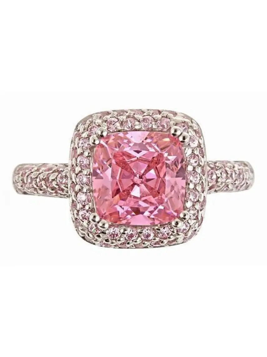 Sterling Silver Pink CZ Legacy Ring Sterling Silver Pink CZ Legacy Ring