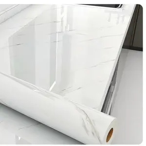 Thick Self-Adhesive Marble-Look Kitchen Countertop Stickers - Oil-Resistant, Waterproof, Heat-Resistant Decorative Wall Decals for Home Decor