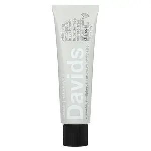 Davids Premium Toothpaste, Whitening + Antiplaque, Natural Mint + Charcoal, 1.75 oz (50 g)