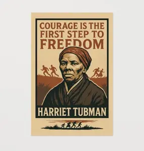 Harriet Tubman Black History Poster, Feminist Wall Art Bulletin Board, Black History Month Wall Art, Office Decor, Motivational Gift for Friends.