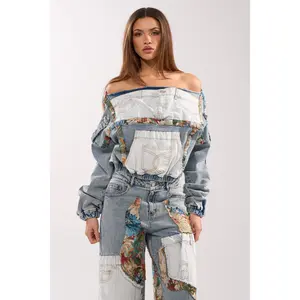 CHANGE IT UP DENIM SWEATSHIRT