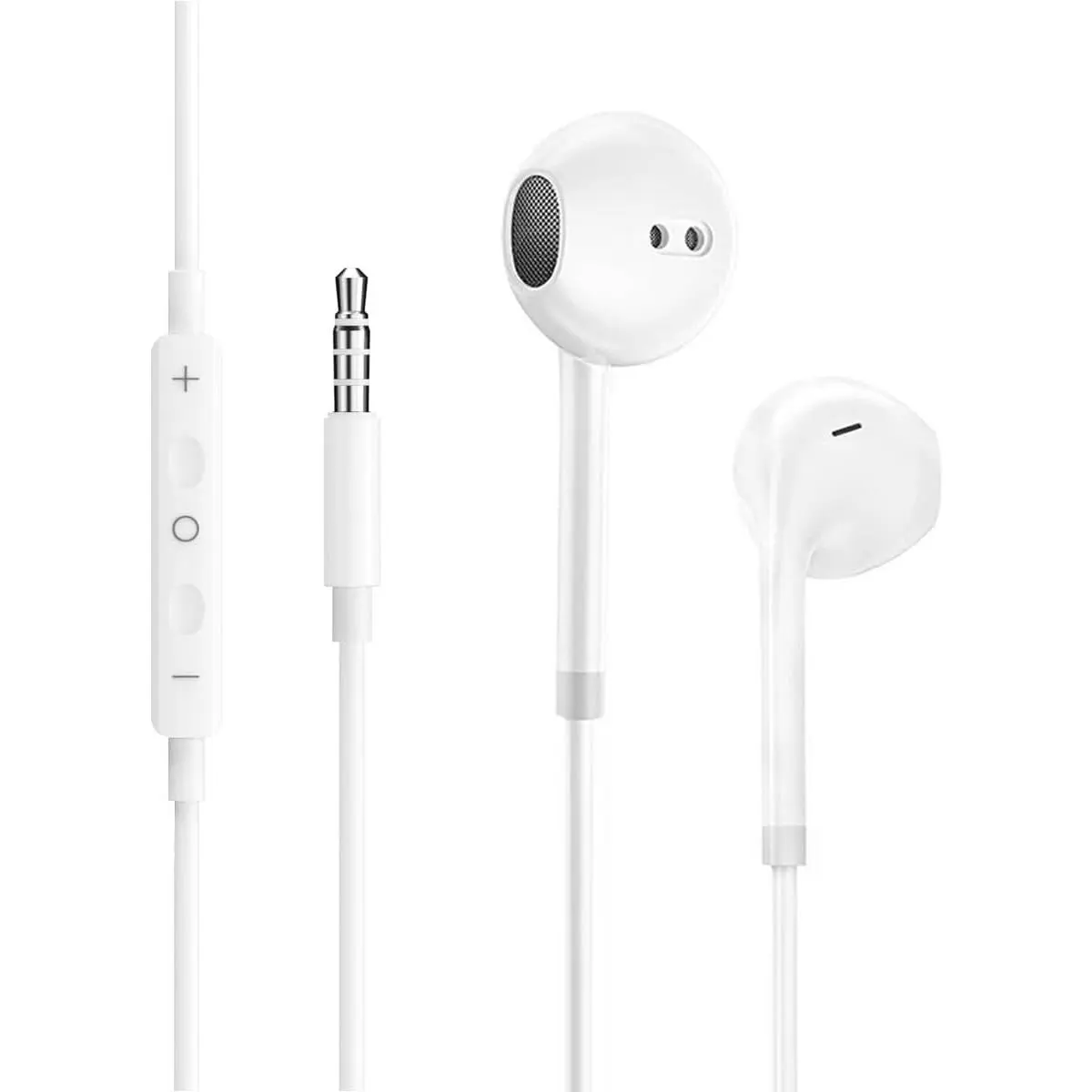 Wired Earphones with 3.5mm Jack - in-Ear Stereo Headphones with Microphone & Noise Isolation, Clear Bass, Comfortable Fit for Smartphones, Tablets, MP3 Players, Laptops