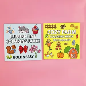 Cute Coloring Book, 4 Counts/set Stress Relieving Art Therapy Coloring Book, Perfect Gift for Young and Old