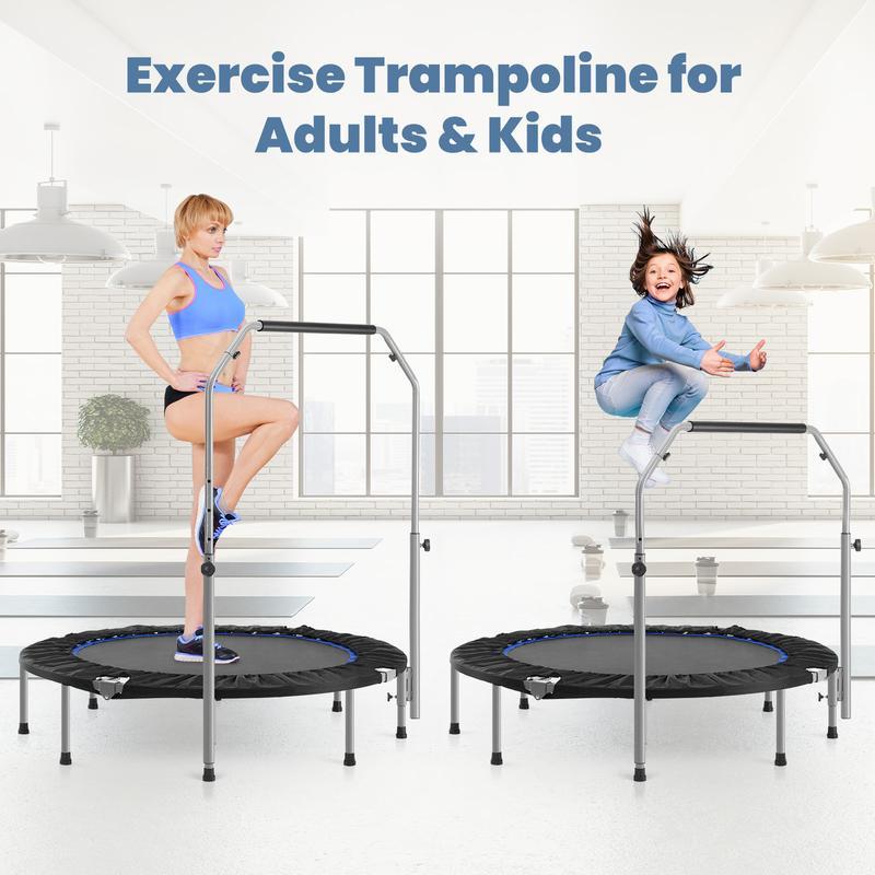 "Sweet Furniture Foldable Mini Trampoline for Adults – 40''/48'' Rebounder with Adjustable Bar for Ultimate Cardio, Strength, & Fun Workouts!" Does not apply