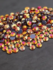 2880pcs Heat Press Glass Rhinestones, Bright Contrast Decorative Rhinestones, Ideal for Creative DIY Crafts, Handmade Enthusiasts, DIY Supplies, DIY Craft Embellishments
