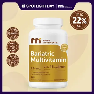 Micro Ingredients Bariatric Multivitamin with 45mg Iron, 240 Veggie Capsules Micro Ingredients Bariatric Multivitamin with 45mg Iron, 240 Veggie Capsules