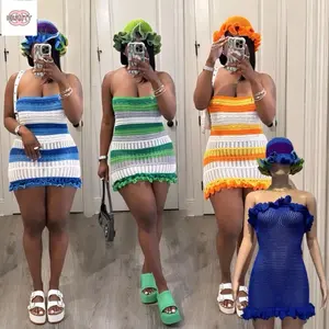 Chelsea Matching Knitted Bucket Hat & Dress outfit Comfortable Women's Summer Set