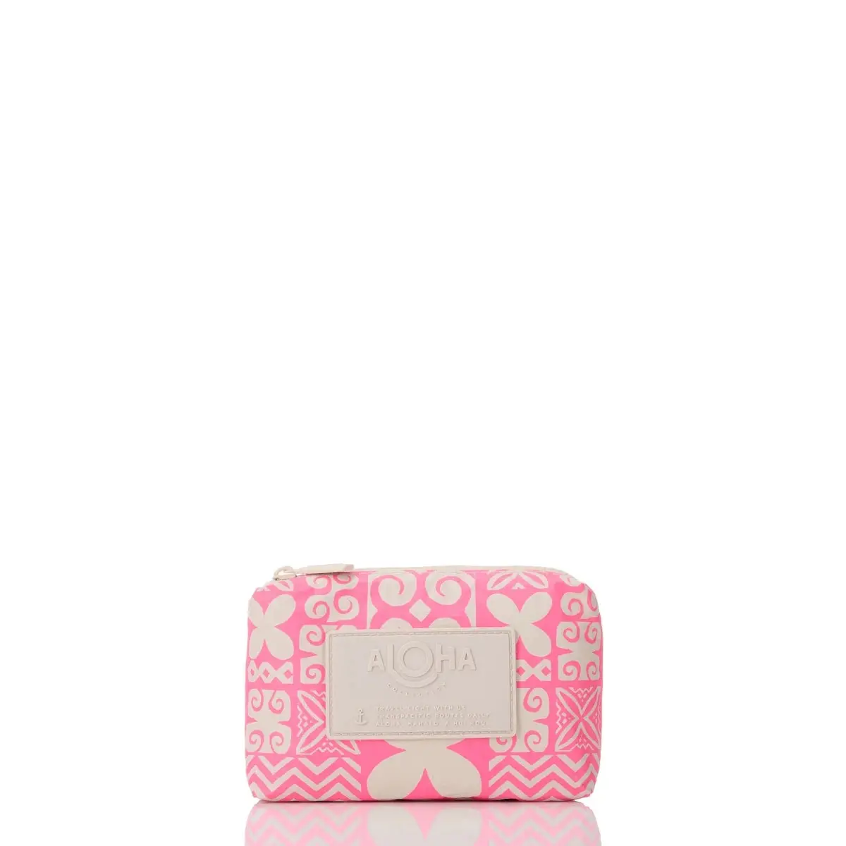 Aloha Collection "Oceania" Mini Pouch - Neon Pink/Sandstone