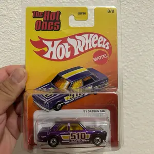 Hot Wheels The Hot Ones '71 Datsun 510 Model JBY68 Collectible Toy Car by Mattel