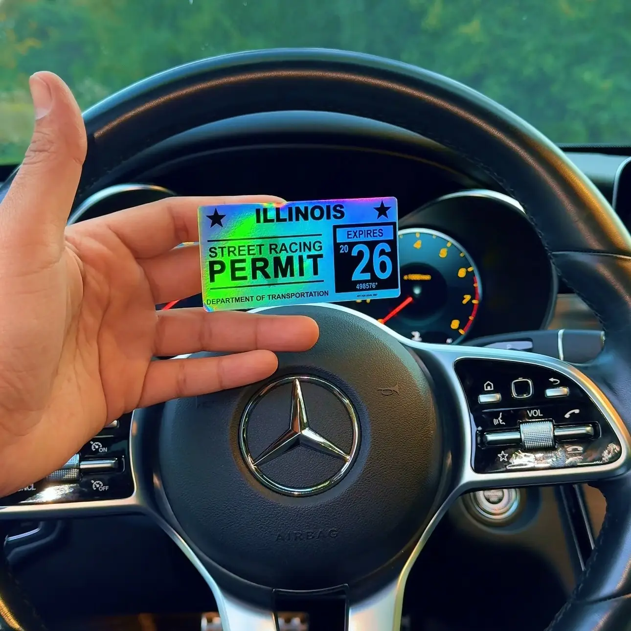 2026 Street Racing Permit Car Sticker Decal - All 50 States Available