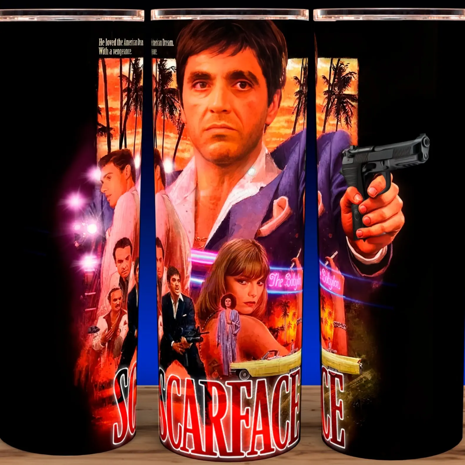 Scarface 70s Action Movie Cup Mug Tumbler Cup 20oz