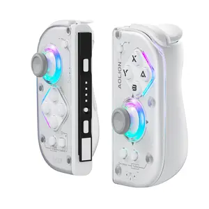 AOLION J20 Detachable RGB Game Controller (for Switch Only) - Hall Effect Joysticks, Ergonomic Handheld Grip, Clicky Buttons, Motion Control, Turbo Function, Adjustable Vibration, Storage Case Included, Switch Gaming Accessories