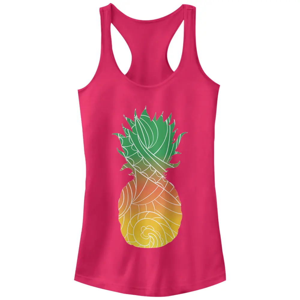 Juniors Womens Lost Gods Tribal Pineapple Racerback Tank Top