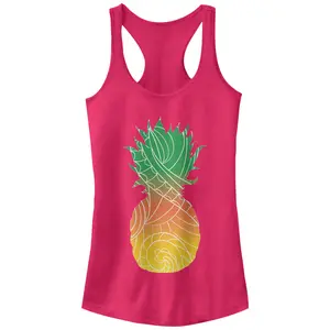 Juniors Womens Lost Gods Tribal Pineapple Racerback Tank Top