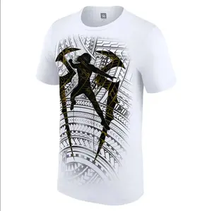 Roman Reigns Tribal Chief Silhouette Samoan Tattoo Pattern WWE Oversized Tee Unisex Men Women Streetwear Casual Summer Gym Sport Wrestling Fan Merch Comfortable 7PW