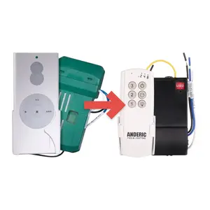 Anderic Substitute for Minka-Aire AireControl 3 Speed Universal 256 Bit Handheld Ceiling Fan Remote Control Kit RCS223 [63T-AC83T-KIT]