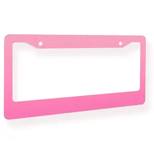 Pink License Plate Frame Cute Girl Pink License Plate Covers Aluminum Novelty Auto Car Tag Holder 2 Holes 12.3 x 6.3 Inch
