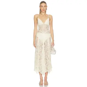 Lovers and Friends Skye Midi Dress in Vanilla