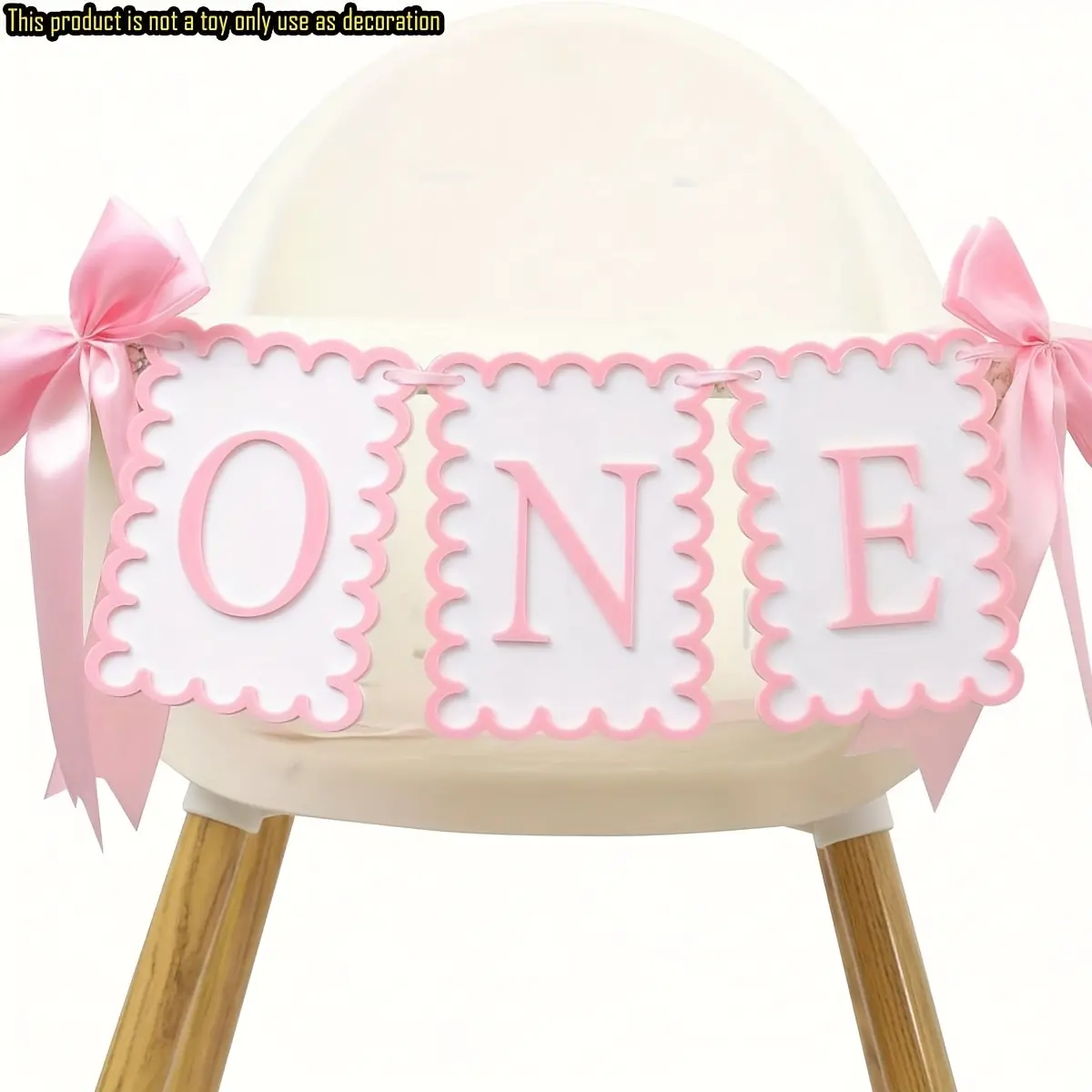 Bow Birthday Decoration, High Chair Banner for Photo Props, Party Decorations, Sweet Birthday Chair Banner, 1pc Butterfly Knot Design, Party Decoration Supplies, Decorative Banner, Party Decorations Banners