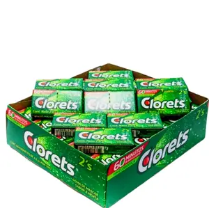 Clorets Menta-Flavored Chicle-Based Gums, 60 Pack - Keep Your Breath Invigorated and Fresh All Day - Snack