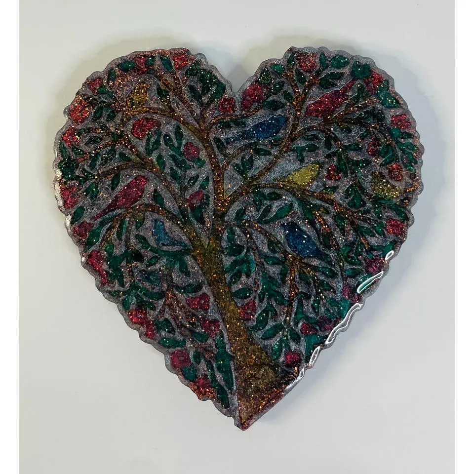 Large Decorative Heart Resin Magnet