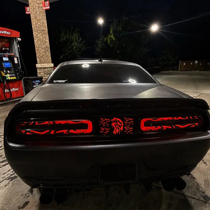 Reflective Taillight Center Decal for Challenger - Enhance Your Vehicle's Style with Reflective Design