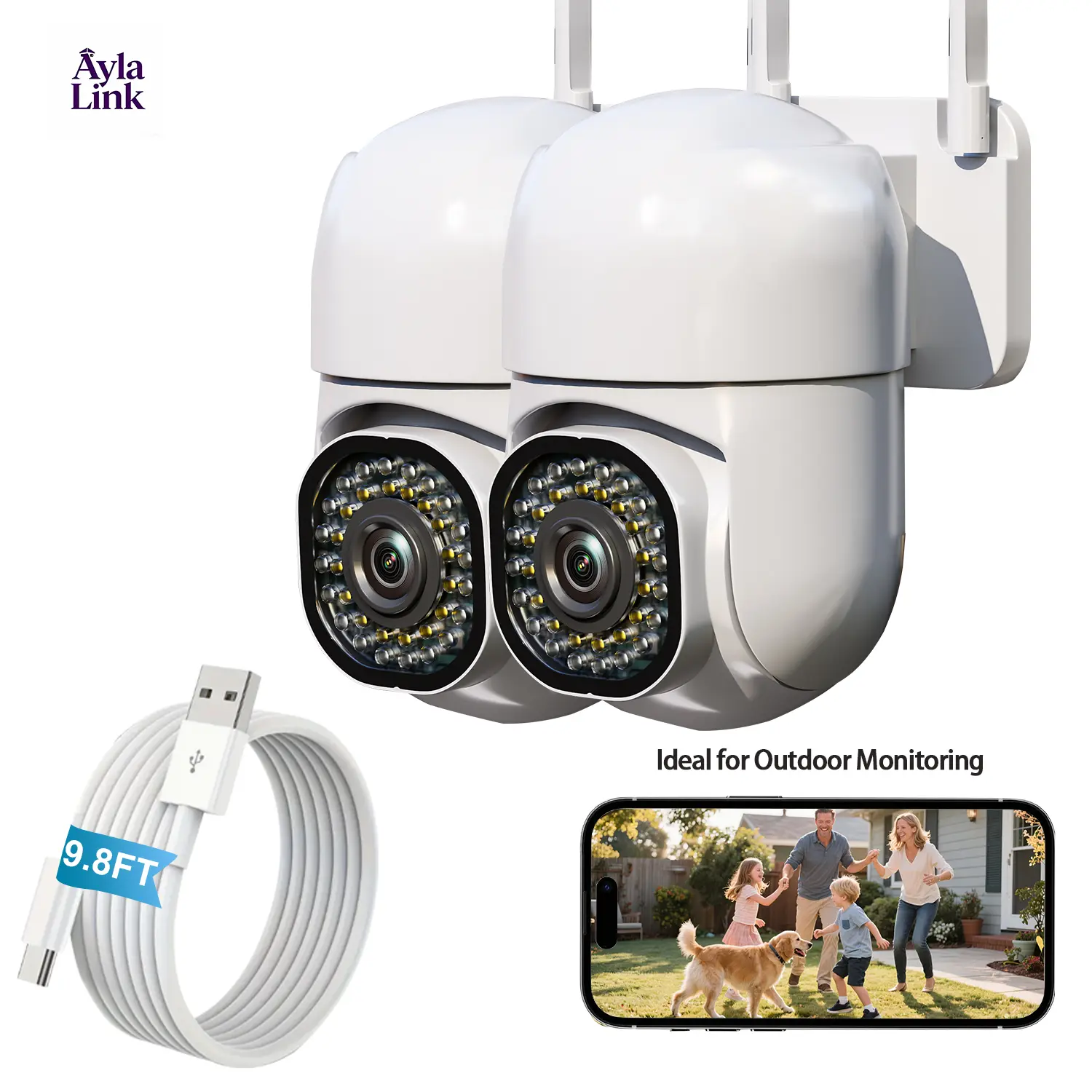 2pcs + Extension Cable