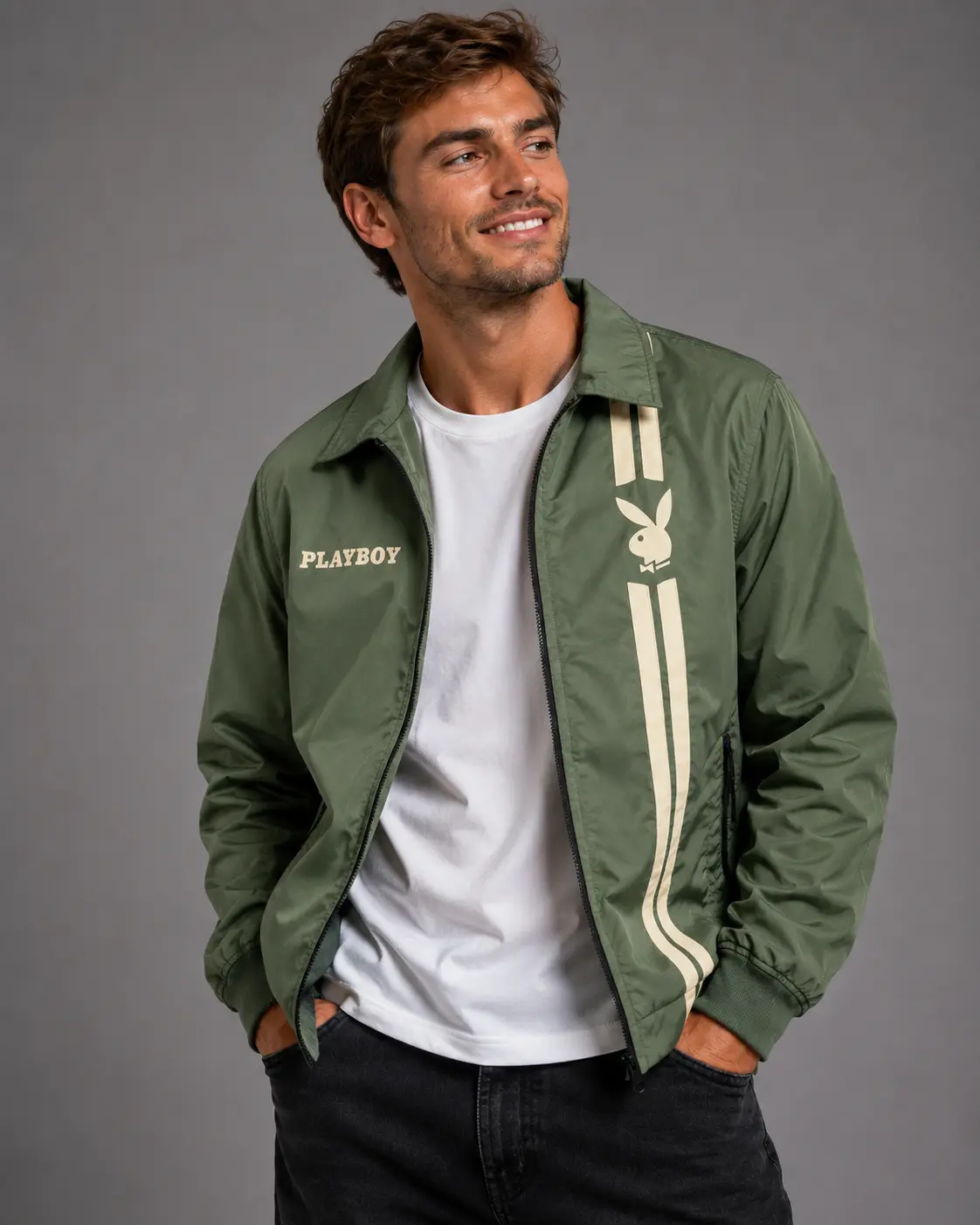 Playboy Stripe Windbreaker