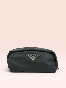 Pre-owned PRADA Nylon Small Leather Goods Cosmetic Pouch (Black)