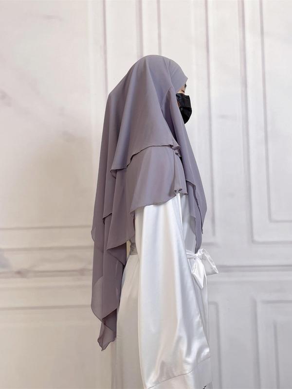 19 Colors Short Chiffon Khimar for Muslim Fashion, High-Quality Fabric for Adults & Kids, Modest Wear for All Seasons