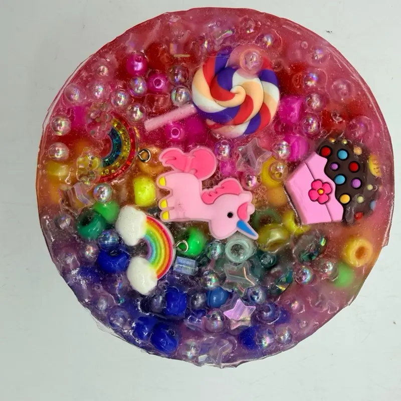 The Wiley Merchant Rainbow Unicorn Chonk Picky Pad - 8 Oz, 35x Reusable Multicolor Sensory Stress Reliever with Shoe Beads, Jewelry Charms, Anxiety Relief Products, Soft Sensory Fidget, Calm Corner Emotional Regulation Tool for ADHD