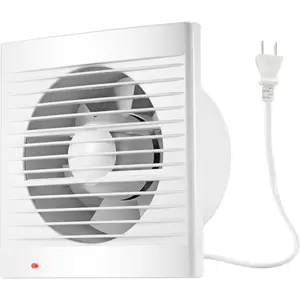 4inch Wall Exhaust Fan, 55CFM 12W Small Window Mount Vent Extractor Fan for Kitchen Bathroom Workshop Garage (ETL Cord)