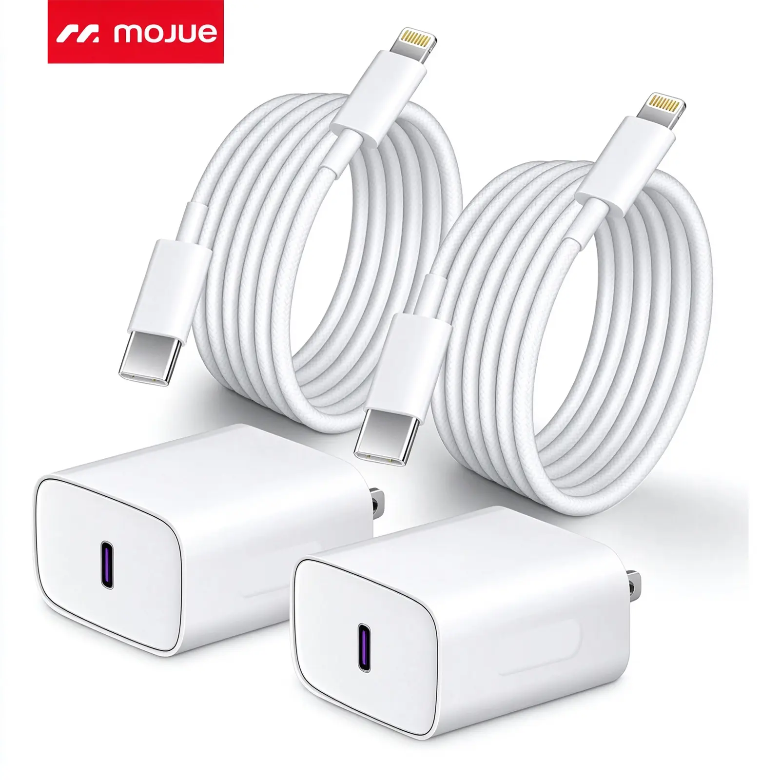iPhone Charger Fast Charging,[Apple MFi Certified]20W iPhone USB C Fast Charger Block 2Pack 6FT Type C USB C to C Woven Cable for iPhone 17 Pro Max/17 Pro/Air/16 Pro Max/16 Pro/15 Pro Max,iPad Pro/Air