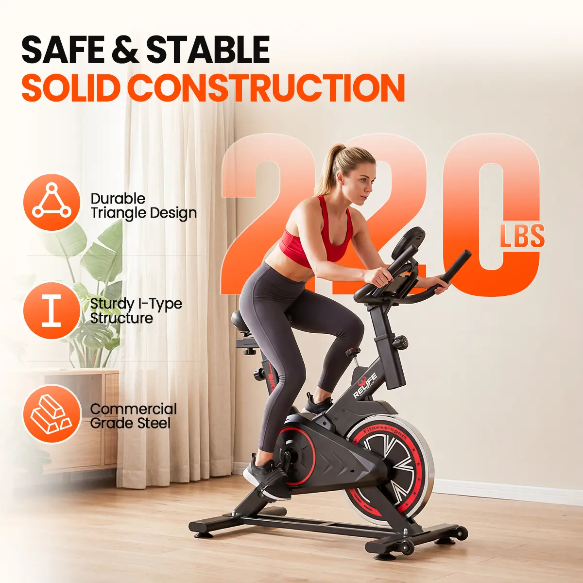 RELIFE REBUILD YOUR LIFE Compact Stationary Bike Mini Exercise Bike Silent  Indoor Cycling for Small Space w/Adjustable Seat, Smooth Pedal & Belt Drive  - TikTok Shop