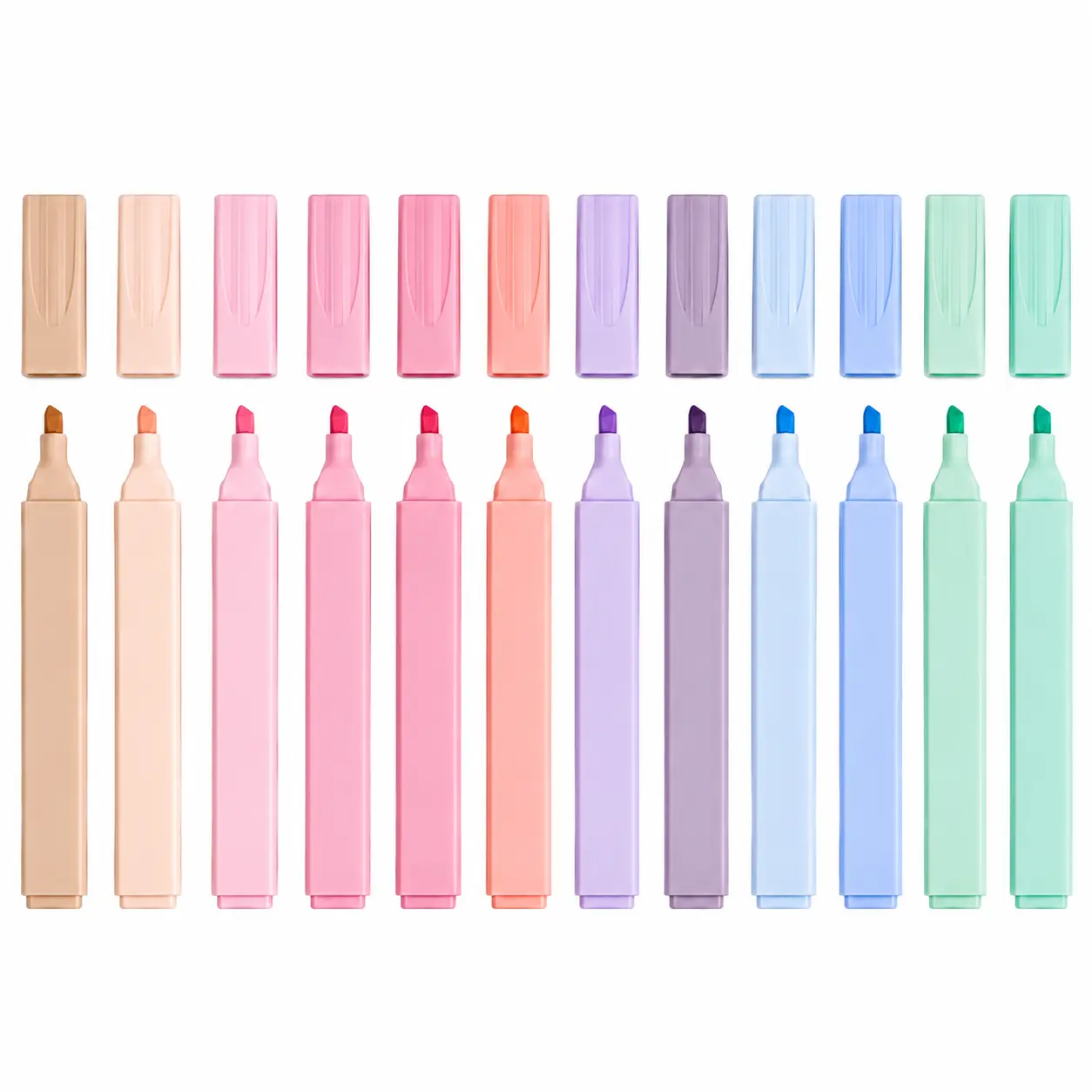 12 Pcs Pastel Bible Highlighters | No Bleed Gel Highlighter Set, 12 Color Study Markers for Bible Journaling, Notes & School Supplies Colorful Marker Pen