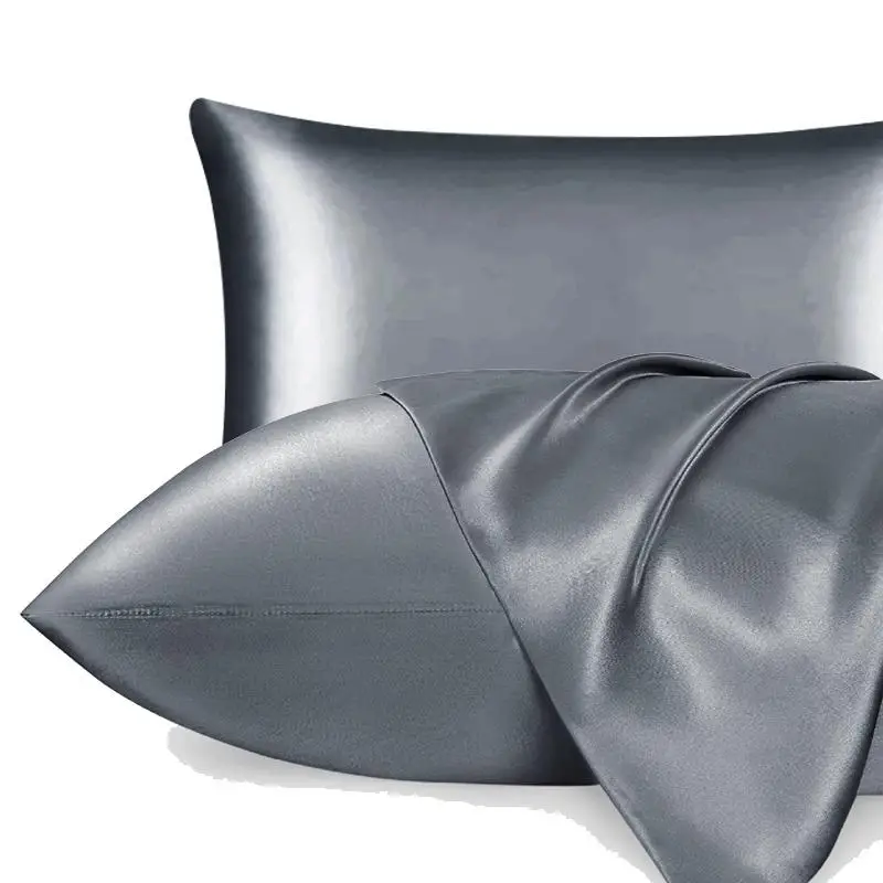 Solid Color Pillowcase without Filler, 2 Counts Cool Bedroom Soft Comfortable Breathable Faux Silk Satin Pillowcase, Summer Comfy Bedding Sets