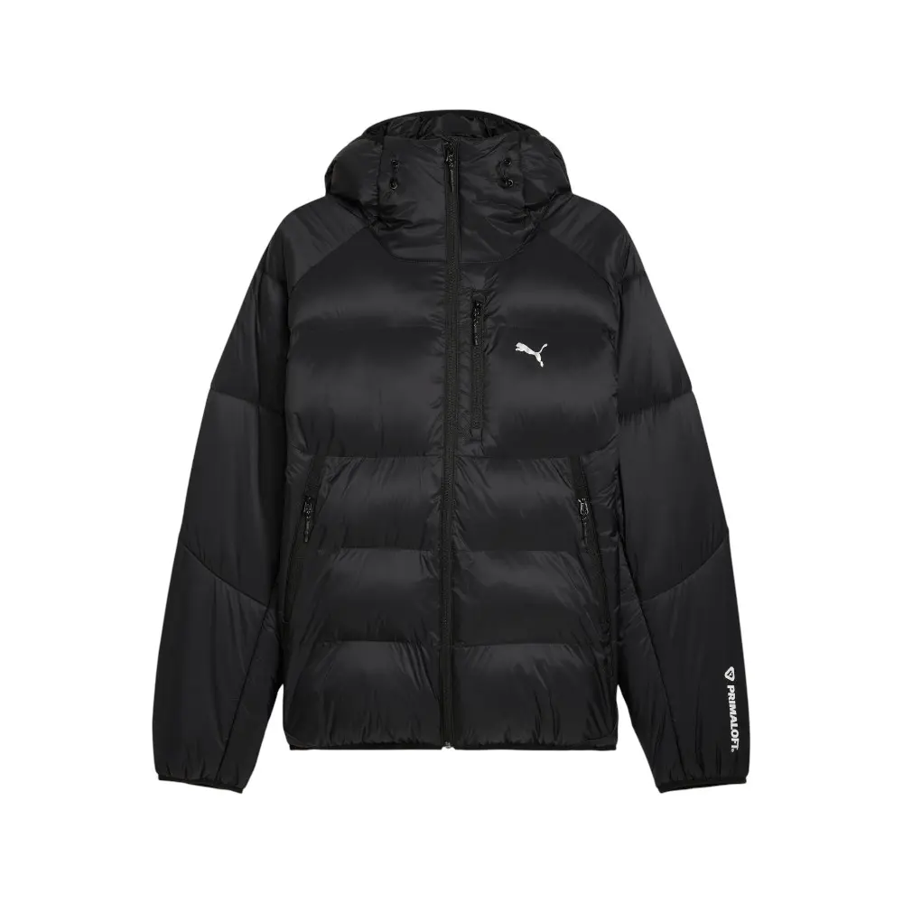 PUMA Mens Pumatech Primaloft Hooded Puffer Jacket Athletic Outerwear Casual - Black PUMA Mens Pumatech Primaloft Hooded Puffer Jacket Athletic Outerwear Casual - Black