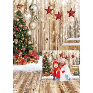 5X7FT Christmas Backdrop  Floor Backdrop Winter Snow Xmas Tree  Christmas Family Party Background  Year Party Decoration Banner