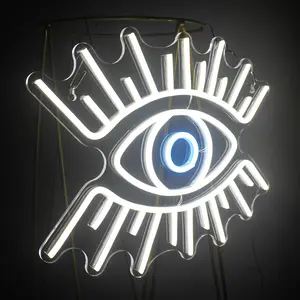 Eye Design Neon Sign, USB Powered LED Glow Wall Mounted Home Lighting Decorative Lamp, Suitable for Eyelash Salon, Makeup Room, Micro Plastic Surgery Institution, Led Neon Lights