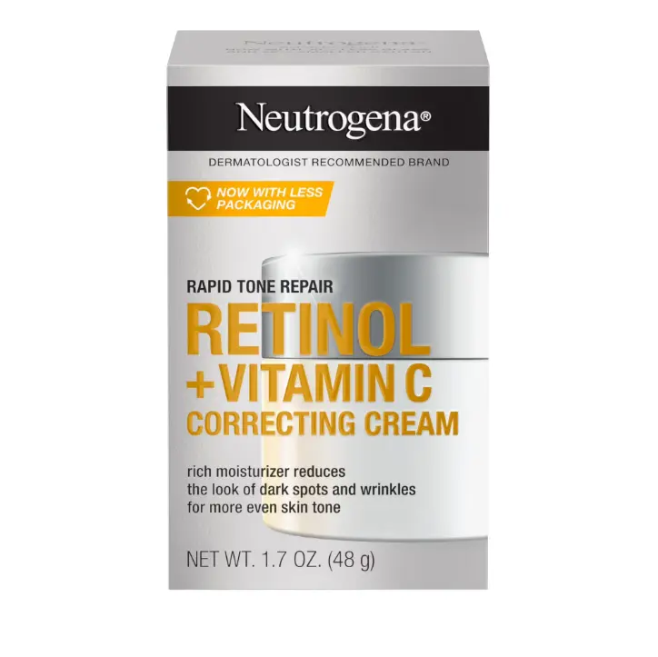Neutrogena Rapid Tone Repair Retinol + Vitamin C Face Cream, Evening Retinol Cream, 1.7 oz