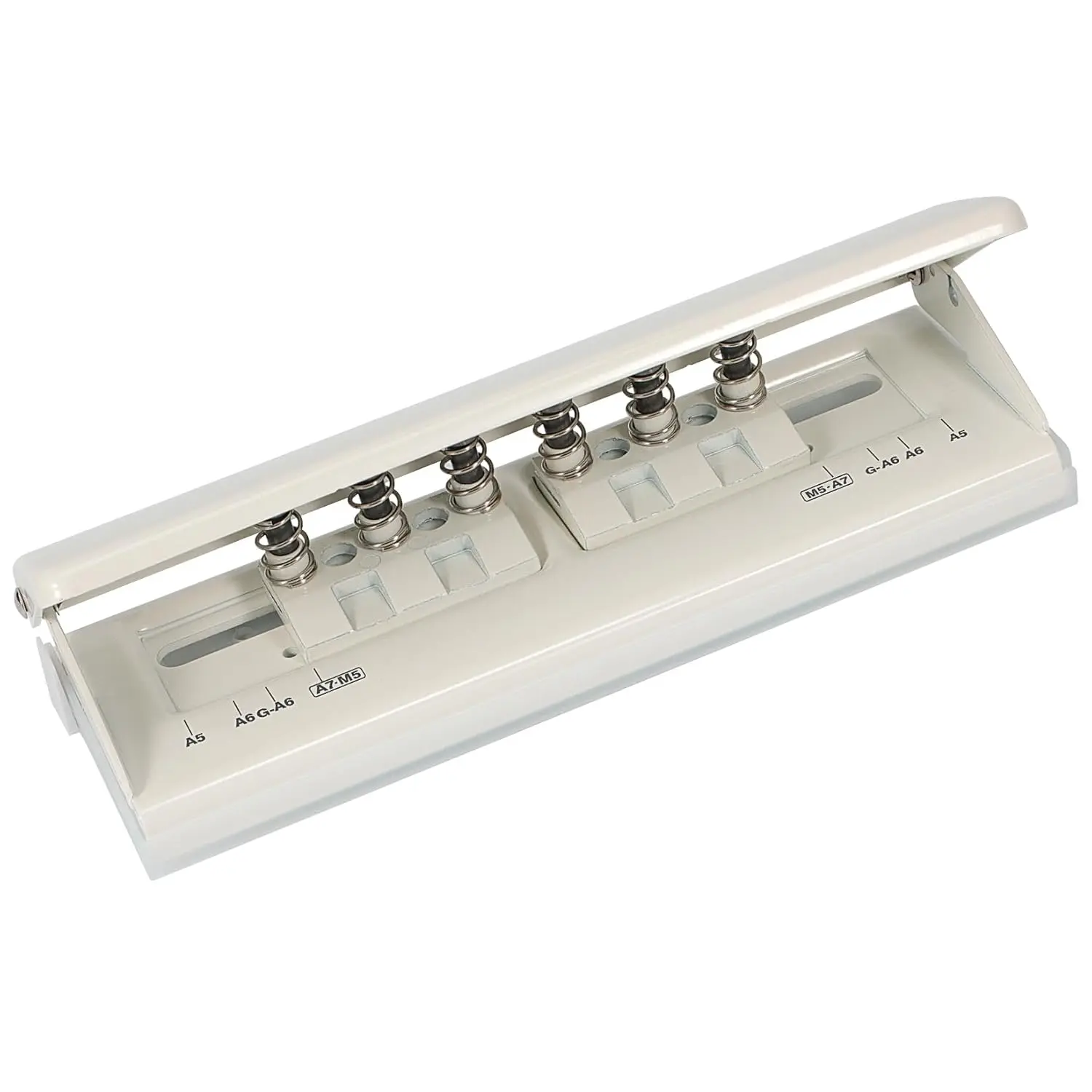 Metal Adjustable 6 Hole Punch for A5 A6 A7 Binders/Planners, Paper Hole Puncher 6 Ring with Guide Rule, 6 Sheet Capacity, Heavy Duty 6 Hole Punch for Binder/Agenda/Notebook/Bookbinding DIY ()